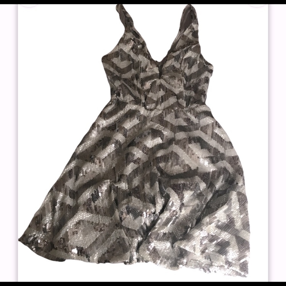 Two toned gray dress - fun night out